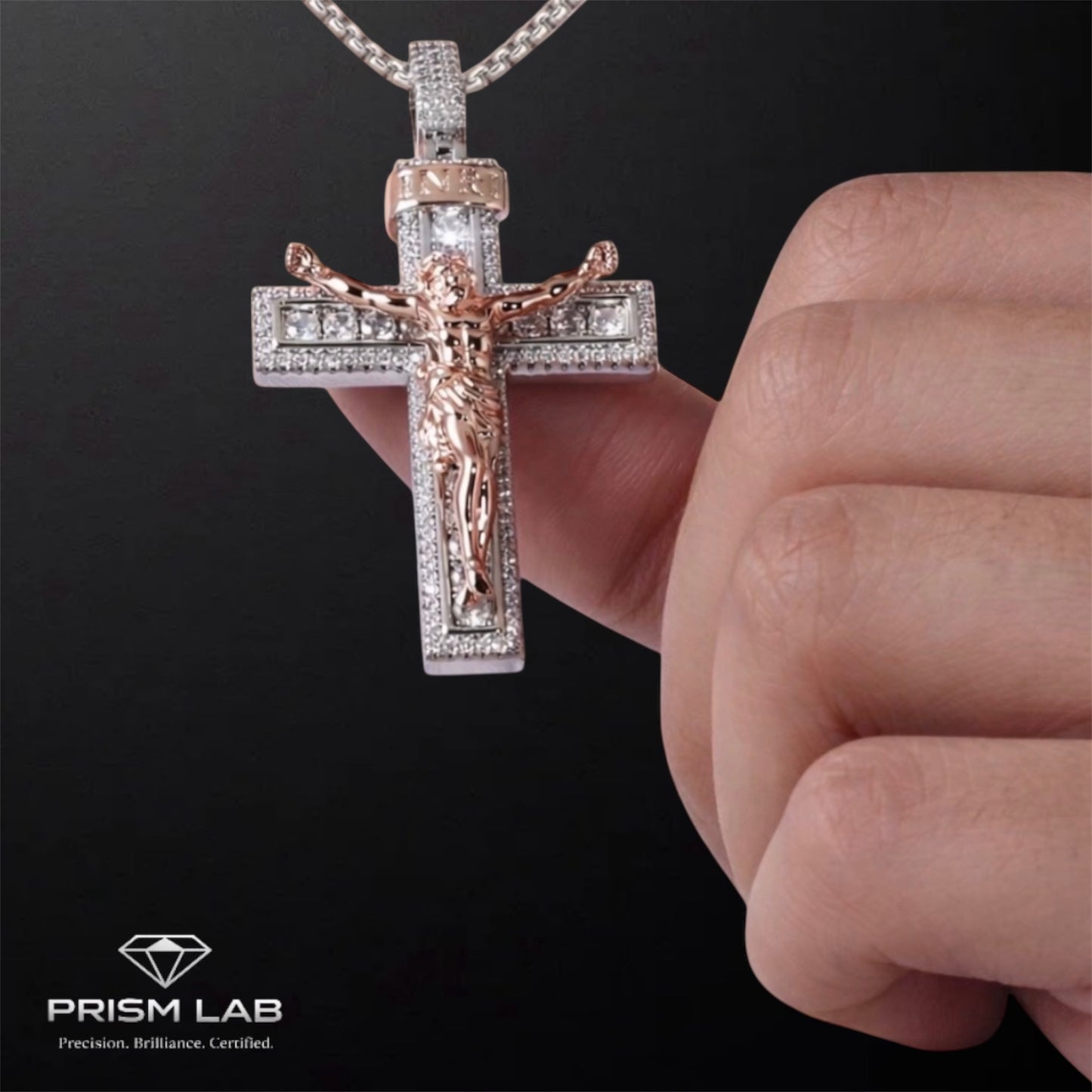 Rose Gold Cross Chain